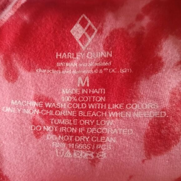 Men's Harley Quinn D.C. Anime Wash T-Shirt Tie-Dye Graphic Novel Iconic - Picture 9 of 11